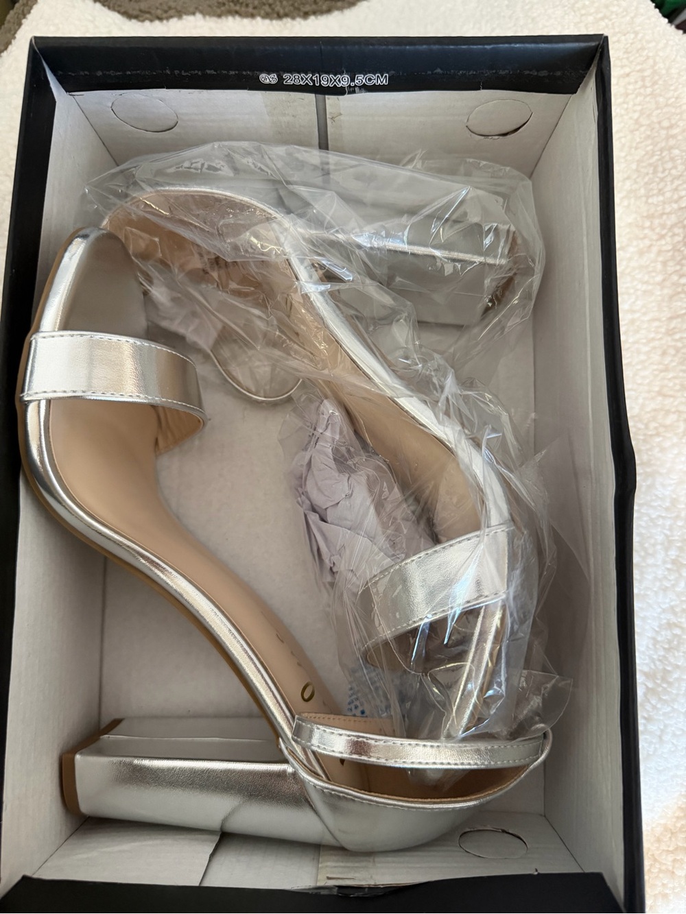 Lulu's Silver Block Heel Sandals